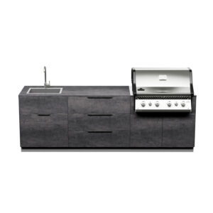 8.2 ft Modular Outdoor Kitchen Island with Grill, Sink & Storage
