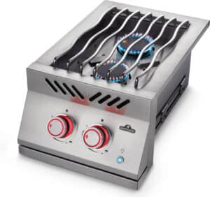 Built-in 700 Series Inline Dual Range Top Burner with Stainless Steel Cover