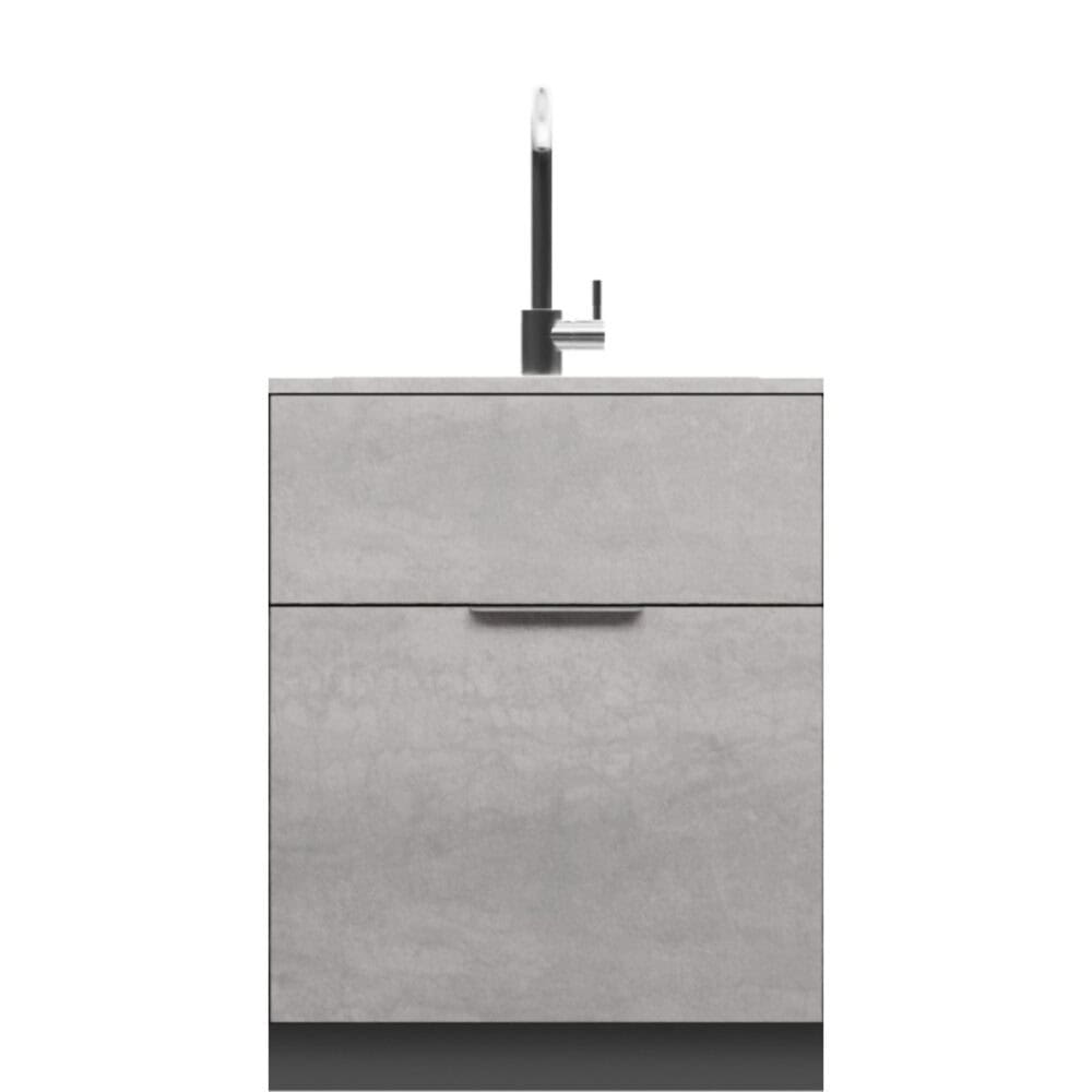 Sink Cabinet - 27.55 inches (70 cm) with Drawer and Trash Bin
